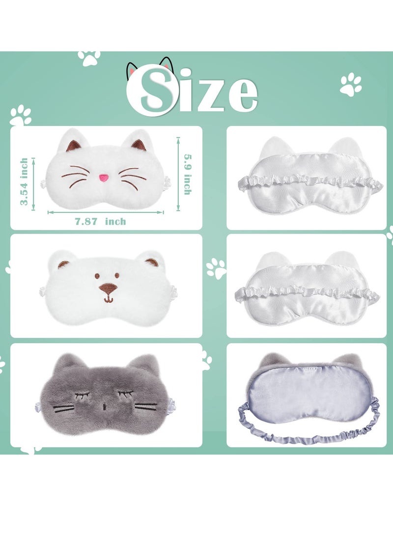 SYOSI - Sleeping Eye Mask, Children Blackout Mask Cute Animal Design Adjustable Elastic Soft Mask Suitable for Women Children, Girls and Adults Travel Lunch Break Resting Eye Mask (3 Pieces) - Image 1