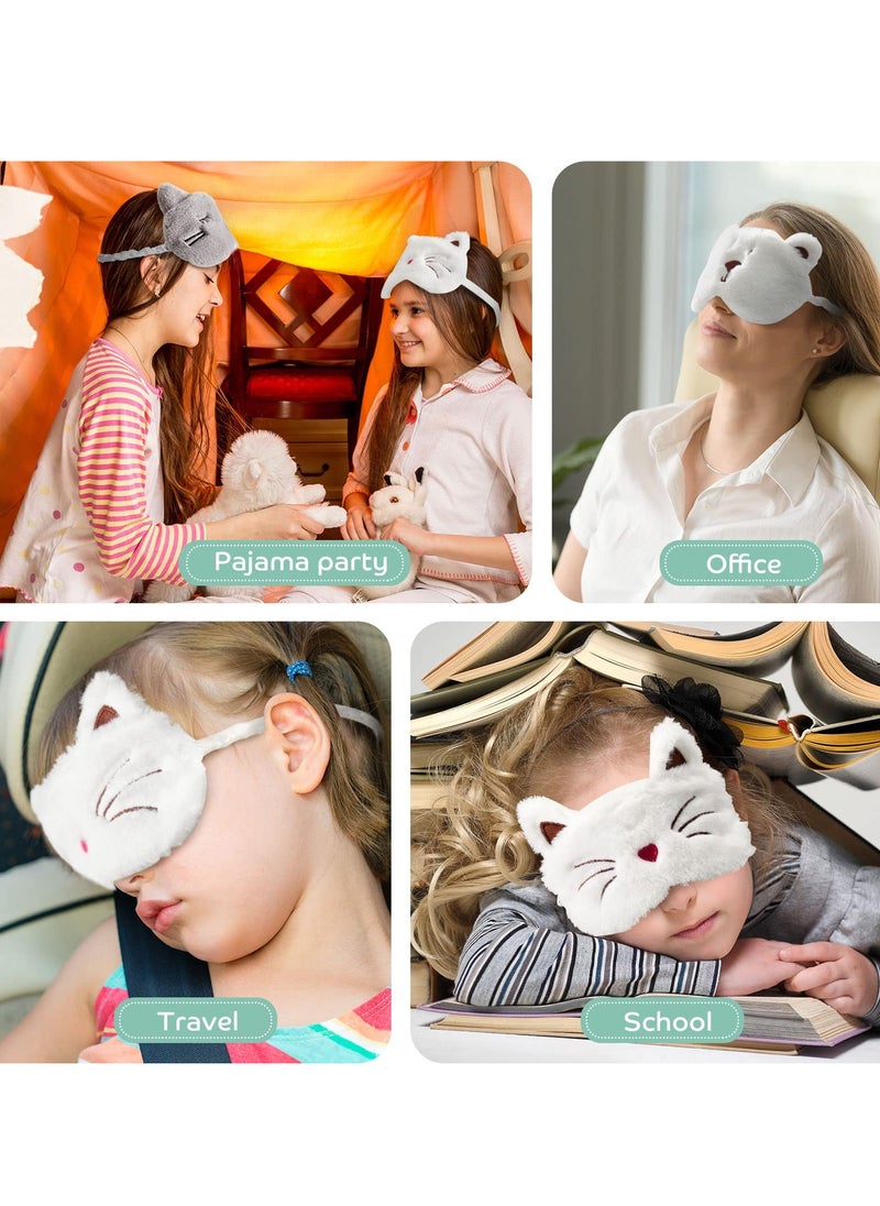 SYOSI - Sleeping Eye Mask, Children Blackout Mask Cute Animal Design Adjustable Elastic Soft Mask Suitable for Women Children, Girls and Adults Travel Lunch Break Resting Eye Mask (3 Pieces) - Image 1