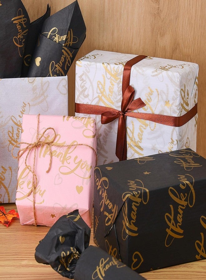 TINYFUTURE Thankyoupink 100 Sheet Thankyou Gift Wrapping Tissue Paper - Image 2