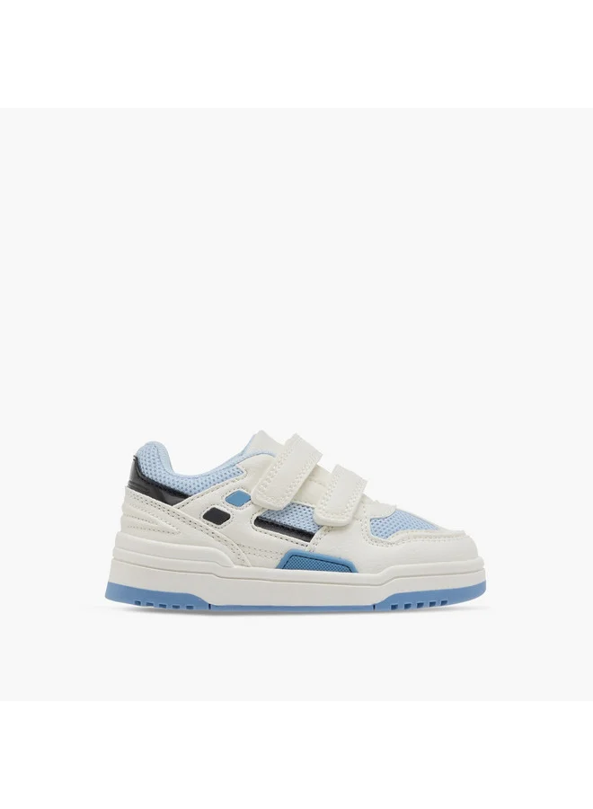 JUNIORS Boys Panelled Sneakers with Hook and Loop Closure