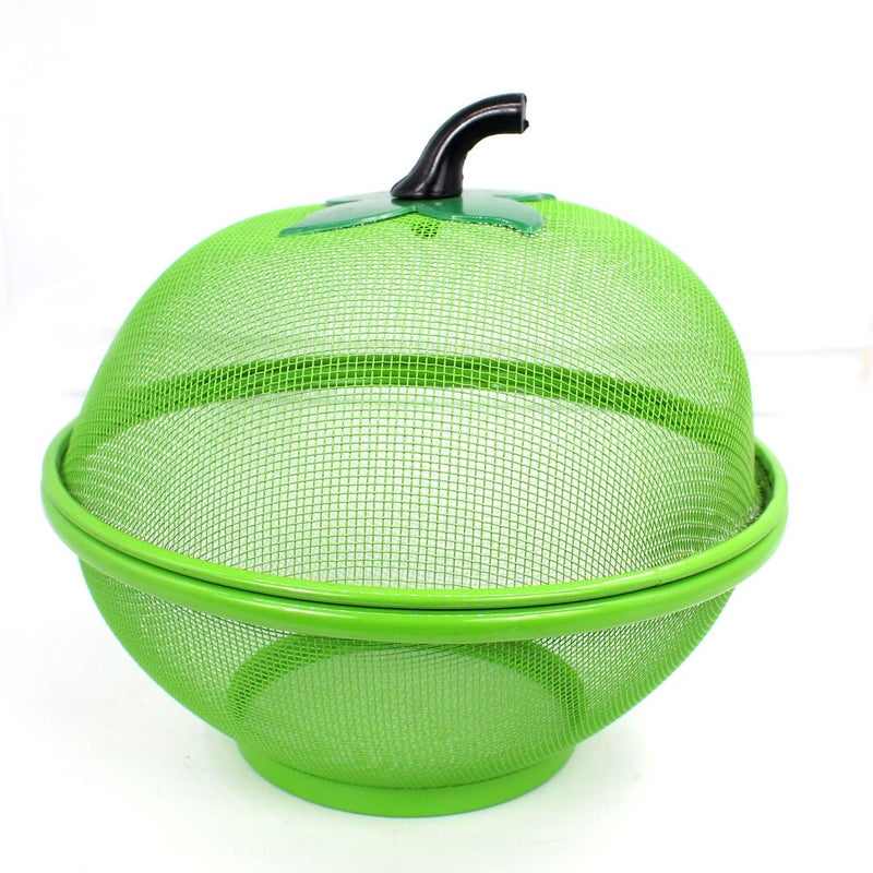 RAINCART Apple Shape Net Fruits Basket for Kitchen (Large Size 28.5 cm) (Green) - Image 5