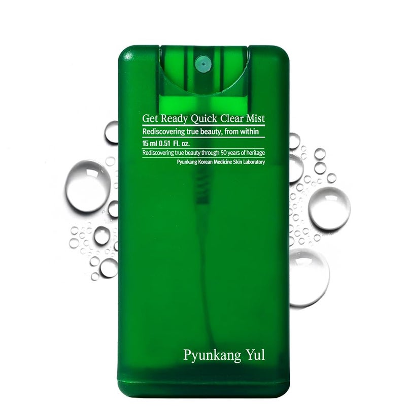 Pyunkang Yul PKY Ultimate Get Ready Quick Clear Mist for Sensitive Skin Intensely Calms Soothes Redness with Cica Tea Tree Compact size Korean Skincare 051 Fl oz 15ml