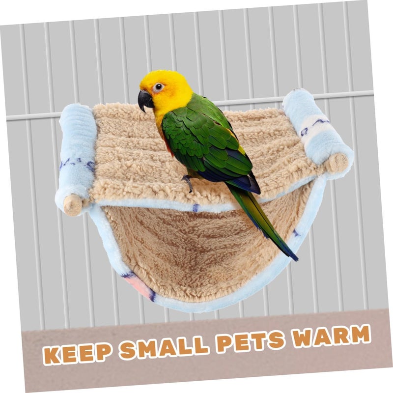 ARTIBETTER Double-Layer Hanging Hammock Bed Warm Guinea Pig and Hamster Accessory Blue Soft Small Animal Cage Hammock for Cozy Sleeping and Resting - Image 3