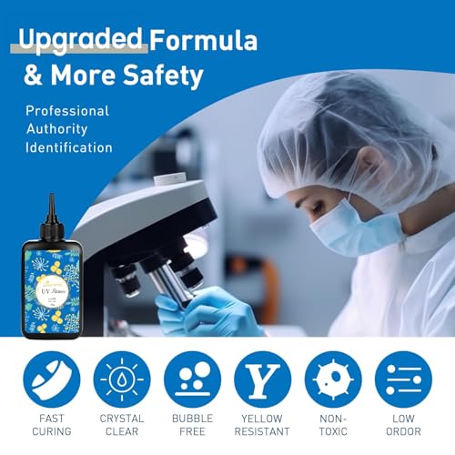 Bsrezn 600g UV Resin Hard, Crystal Clear Premixed UV Glue for Jewelry Making (100g x 6) - Image 5
