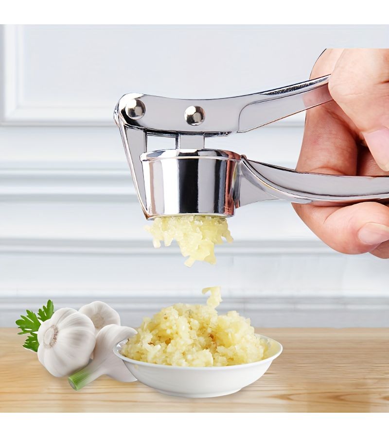 Stainless Steel Garlic Press 1pc Manual Crusher For Home Kitchen - Image 5