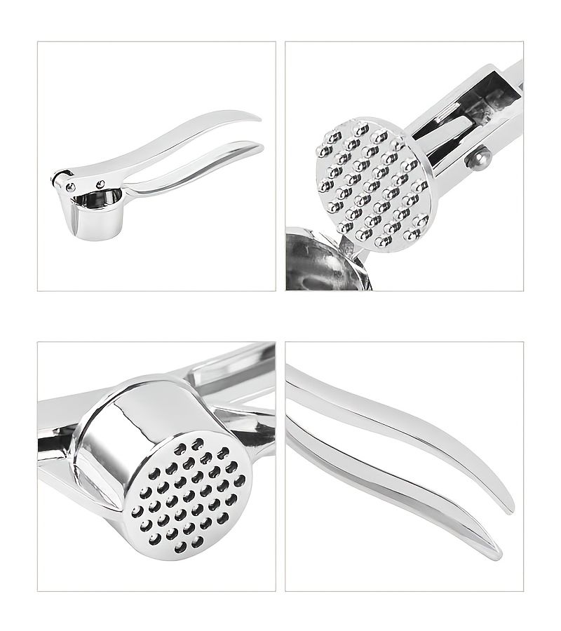 Stainless Steel Garlic Press 1pc Manual Crusher For Home Kitchen - Image 4