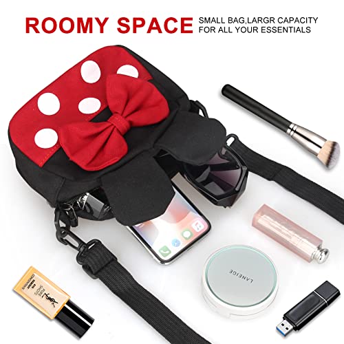 Dksyee Cute Crossbody Purse for Little Girls Toddler Mini Mouse Travel Crossbody Bag Small Kids Shoulder Handbag Mini Cartoon Cross Body Bag - Image 2