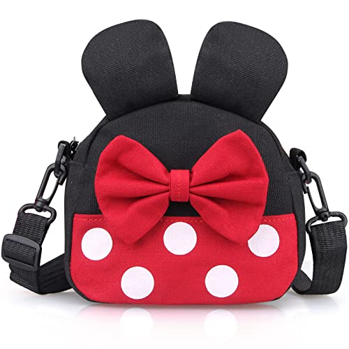 Dksyee Cute Crossbody Purse for Little Girls Toddler Mini Mouse Travel Crossbody Bag Small Kids Shoulder Handbag Mini Cartoon Cross Body Bag - Image 1
