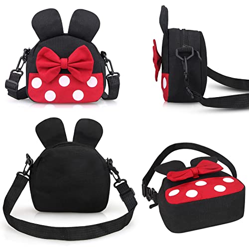 Dksyee Cute Crossbody Purse for Little Girls Toddler Mini Mouse Travel Crossbody Bag Small Kids Shoulder Handbag Mini Cartoon Cross Body Bag - Image 5
