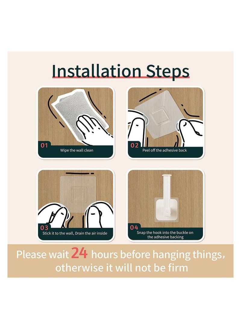 SYOSI Hat Hooks, Hat Organizer for Baseball Caps, 2Pcs Hat Rack Wall Mount, Adhesive L Shaped Hat Hooks for Wall, No Drilling Hat Hangers, Hat Storage for Closet Bedroom Storage, White - Image 5