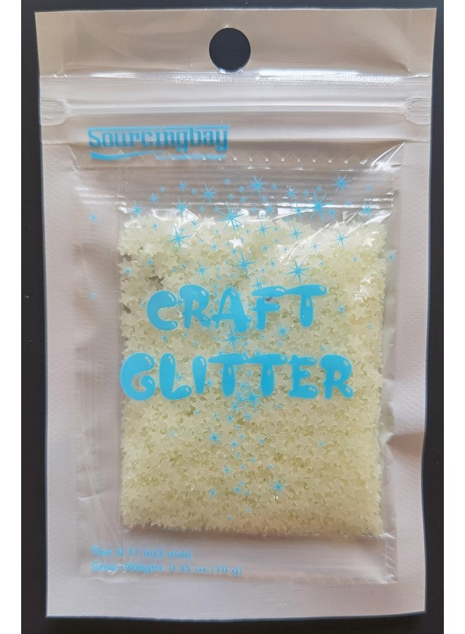 سورسينج باي بريق النجوم الصغيرة المتوهجة في الظلام، رقائق 3 مم من الترتر المضيء ثلاثي الأبعاد لفن الأظافر، لوازم الوحل، الحرف الراتنجية، حفلات العطلات، ديكور المنزل - 0.35 أونصة (لون طبيعي) - Image 5