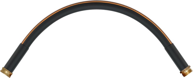 Atlantic Heavy Duty Garden Hose 2 ft x 5/8 Inch Black Color, Short Connection Leader Hose with Solid Brass Connectors (2 Feet) - Image 1