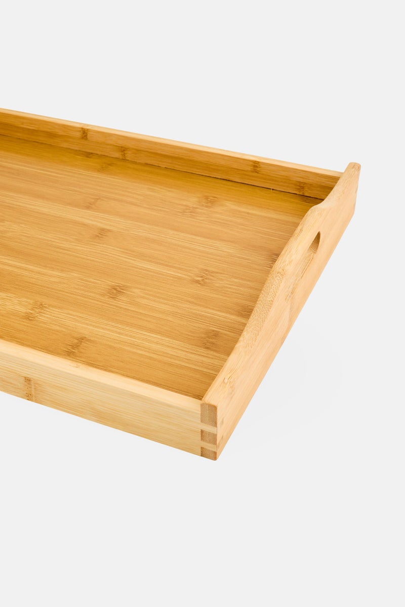 Home Basics Bamboo Serving Tray, Tan - Image 3