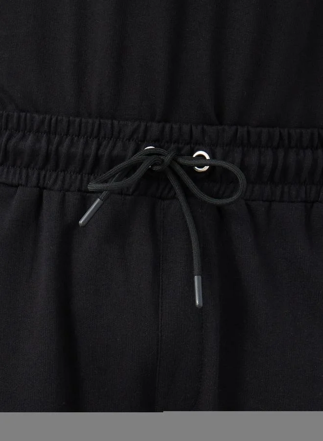 Styli Styli Pack of 2 - Solid Slim Fit Elasticated Cuff Terry Joggers
