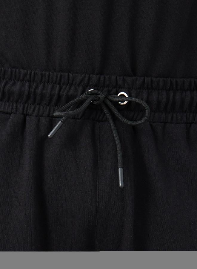 Styli Pack of 2 - Solid Slim Fit Elasticated Cuff Terry Joggers