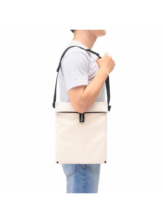 notabag Crossbody Bag | Multi-functional Bag, Fashionable, Foldable, Washable, Eco-Friendly, Worn over Shoulder, Across Body, Hand, Around Waist, for Daily Use, Work, Travel, Shopping - Cream - Image 4