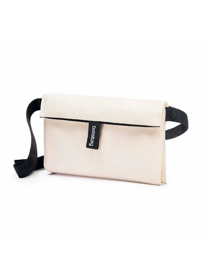 notabag Crossbody Bag | Multi-functional Bag, Fashionable, Foldable, Washable, Eco-Friendly, Worn over Shoulder, Across Body, Hand, Around Waist, for Daily Use, Work, Travel, Shopping - Cream