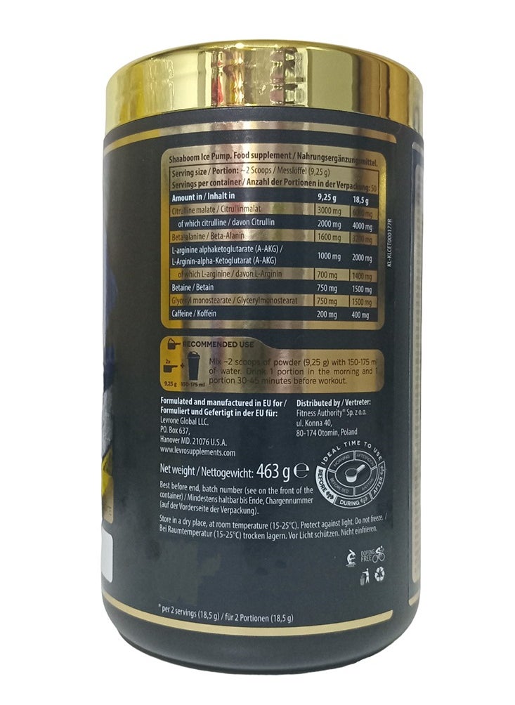KEVIN LEVRONE - Shaaboom Ice Pump Pre-Workout, 463 GM, 50 Servings- Icy Dragon Fruit - Image 1