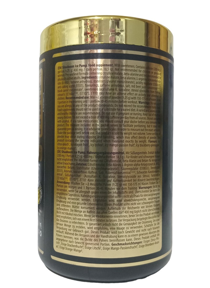 KEVIN LEVRONE - Shaaboom Ice Pump Pre-Workout, 463 GM, 50 Servings- Icy Dragon Fruit - Image 1