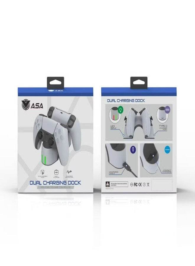 أيه أس أيه قاعدة شحن LED لوحدة تحكم بلاي ستيشن 5 ASA - Image 3