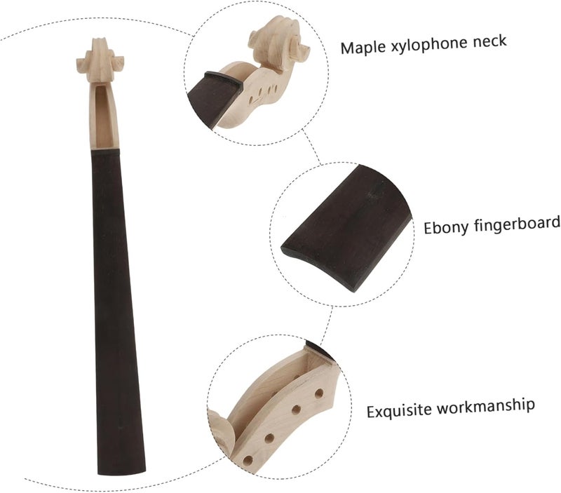 TOYANDONA Violin Neck Fingerboard Maple Wooden Violin Accessory Fingerboard for Replacement - Image 5