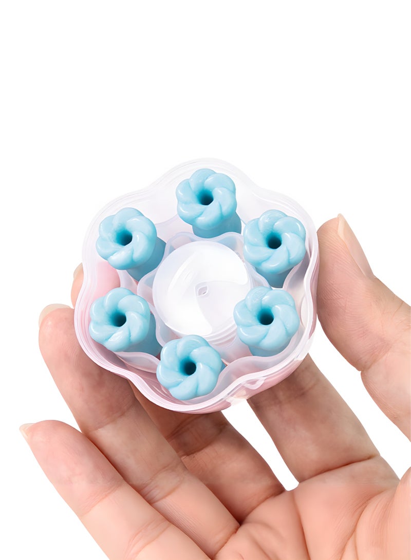 EARMOR E06 Blue Floral Sleep Earplugs, Single Size (3 Pairs), 36dB SNR, Nano‑Soft Foam + AirSkin, ~60s Slow‑Rebound, Side‑Sleeper Comfort Ear plugs for Sleeping, Reusable, Small Size Fit for Women & Kids, Exquisite Packaging, Soundproof Quiet for Deep Focus, Work, Travel, Study & Festivals, Beautiful Box — Ideal Gift for Ramadan, Valentine’s Day, Mother’s Day - Image 3