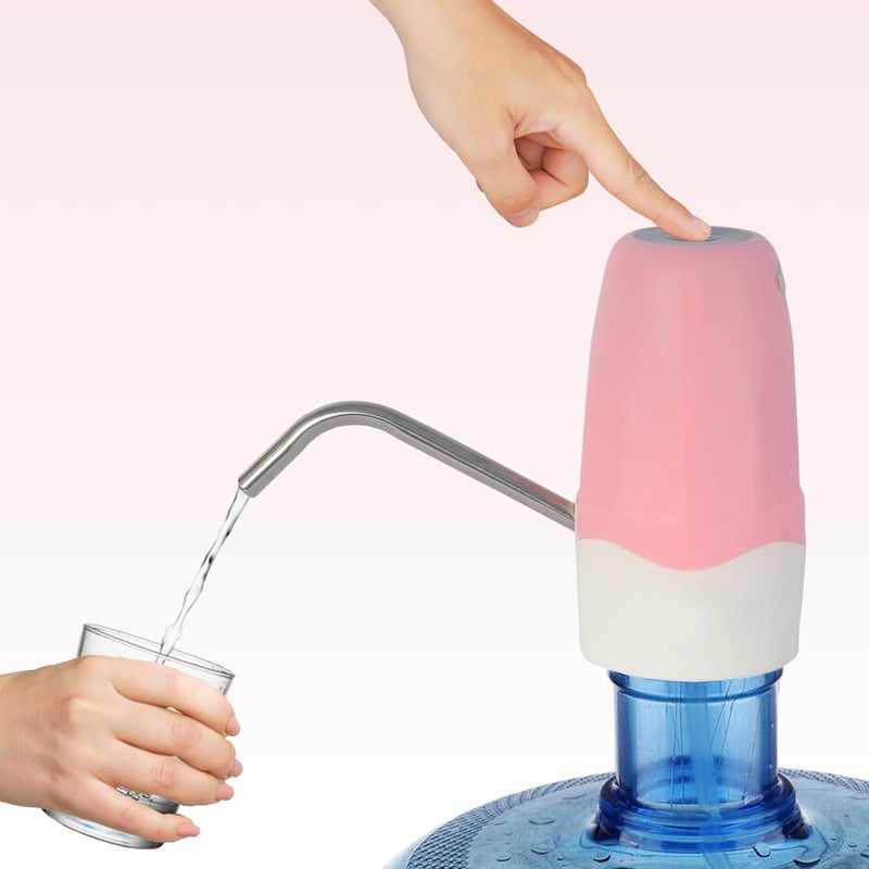 RiverSoft AWD-Pro Automatic Water Dispenser Pump for 20 Litre Water Bottle Can with Portable USB Charging Cable | High Performance (Food Grade, 4W, 1200mah Battery, Pack of 1, Pink) - Image 2