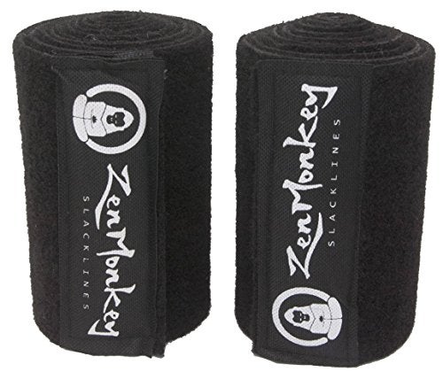 ZenMonkey Slacklines Tree Protectors by ZenMonkey Slacklines Perfect for Slacklines Ninjalines Ziplines Tree Swings with AntiSlip Guide Straps Hook Loop Fasteners 72 Inches Long Set of Two - Image 1