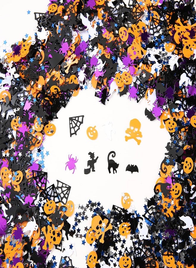 HSONAIGEE Halloween Confetti Table Decorations, 100g Glitter Confetti Sprinkles Bulk Bat Spider Pumpkin Sequins for Crafts Halloween Party Supplies - Image 3