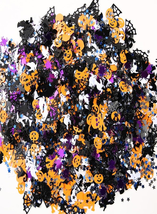 HSONAIGEE Halloween Confetti Table Decorations, 100g Glitter Confetti Sprinkles Bulk Bat Spider Pumpkin Sequins for Crafts Halloween Party Supplies - Image 4