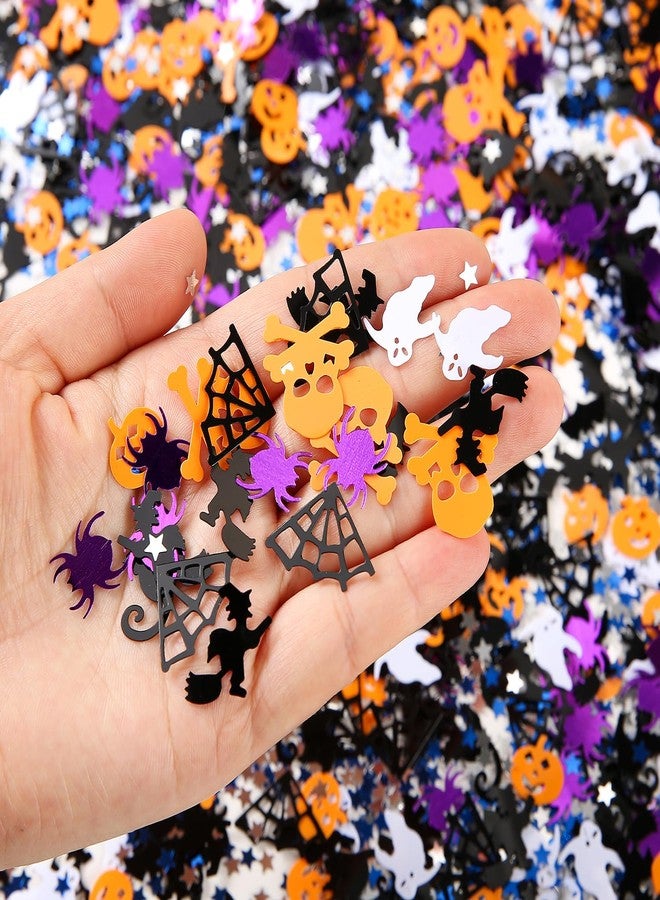 HSONAIGEE Halloween Confetti Table Decorations, 100g Glitter Confetti Sprinkles Bulk Bat Spider Pumpkin Sequins for Crafts Halloween Party Supplies - Image 2