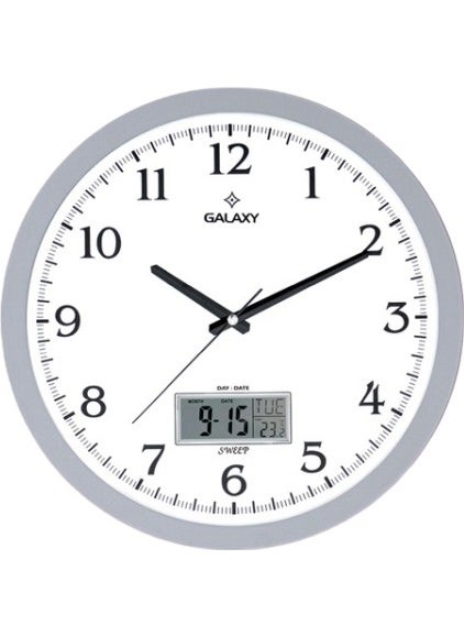 Galaxy T-1964-G Premium Digital Wall Clock Gray 35 cm 