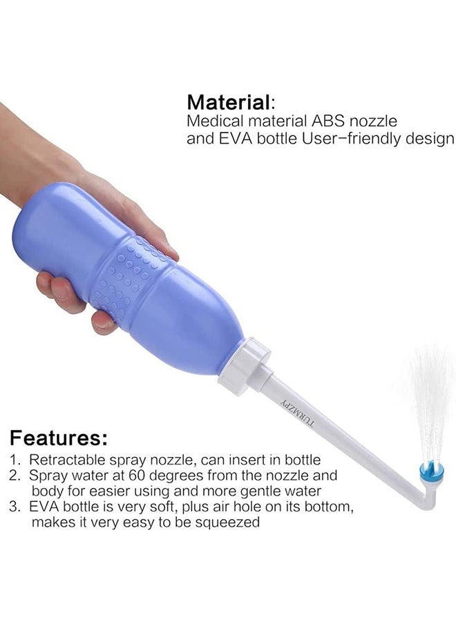 SKY-TOUCH - SKY-TOUCH Large Portable Shattaf Bidet Bottle and Traveling Bidet for Personal Cleansing Use - Include Extended Nozzle - Personal Hygiene Care Toilet Bidet Spray - Image 1