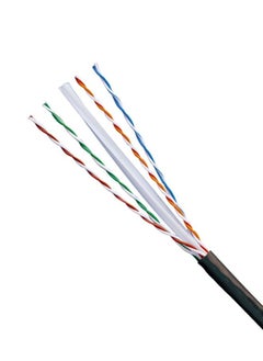 Outdoor Use UTP Cat6 Copper Network Cable 305M PE Black Sheath