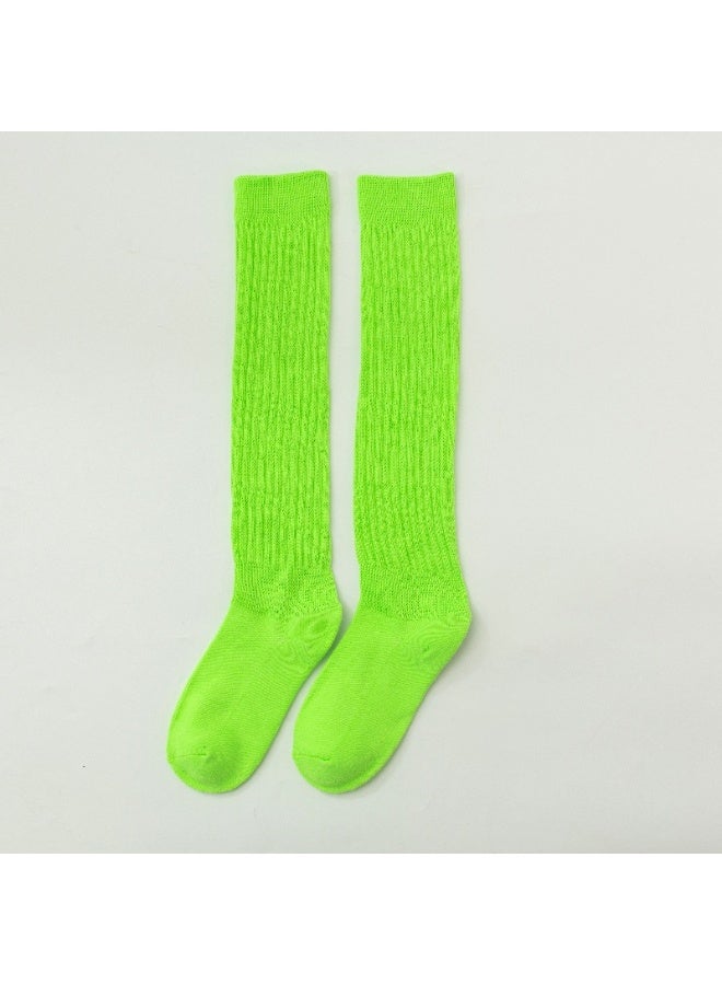 2 زوج من الجوارب الطويلة المطوية والمكدسة والجوارب الفضفاضة والجوارب الطويلة حتى الركبة للنساء والفتيات - Image 5