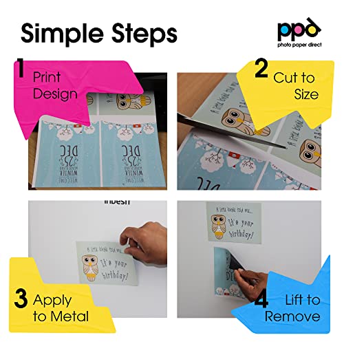 PPD Printable Magnetic Sheets for Inkjet Printer, 5 Pack Matte Magnet Paper for Photo and Picture Magnets, Thick, Flexible, Custom Size, Non-Adhesive Sticks to Metal and Refrigerator (8.5 x 11 in) - Image 4