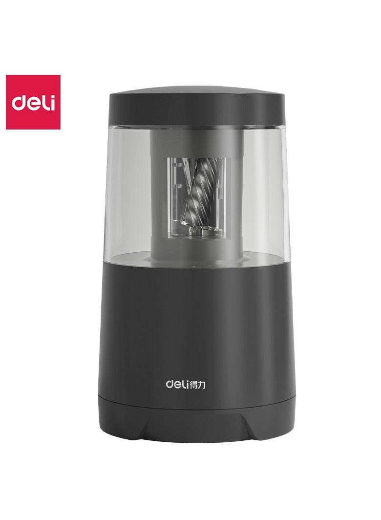 Deli Deli VA5 Electric Rotary Pencil Sharpener – ideal for school, home & studio use (Black)  - Image 1