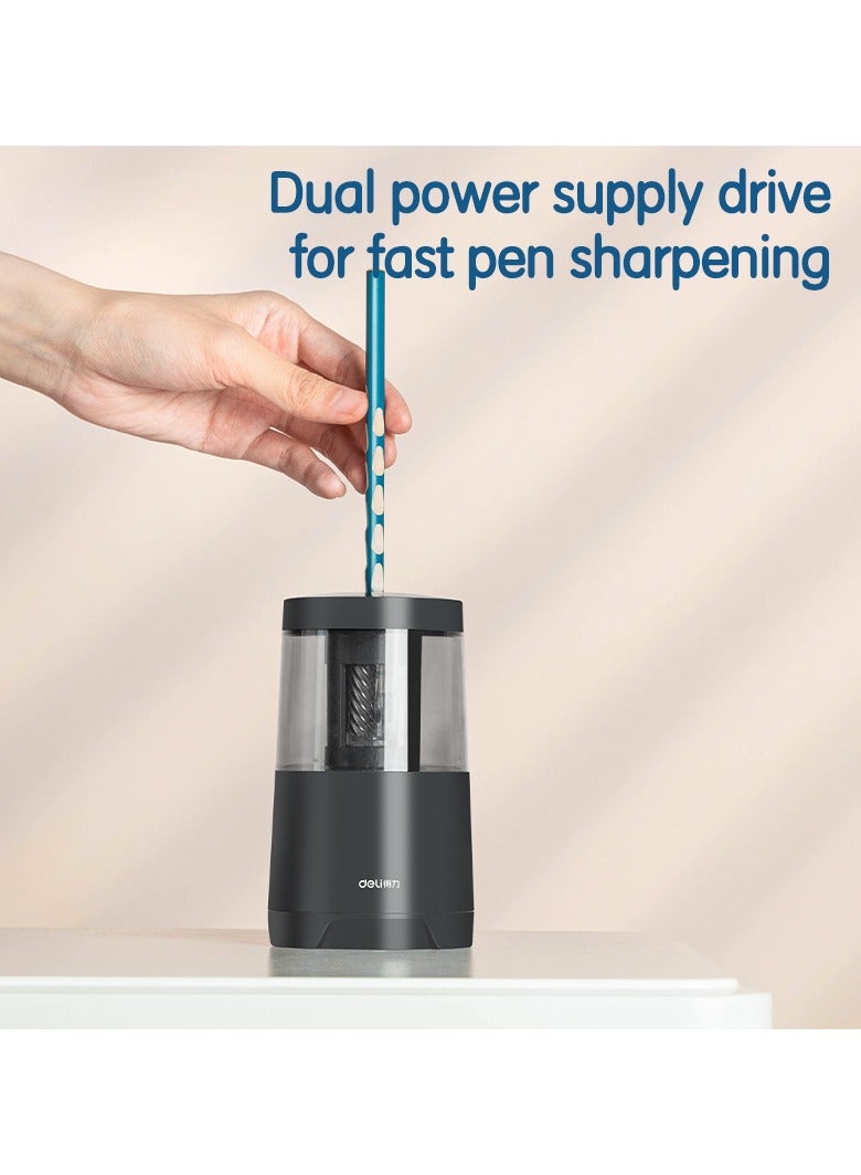 Deli Deli VA5 Electric Rotary Pencil Sharpener – ideal for school, home & studio use (Black)  - Image 3