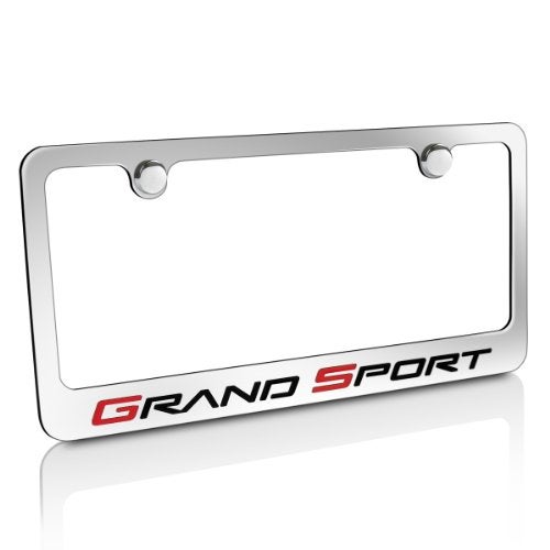 Chevrolet Corvette C6 Grand Sport Chrome Metal License Plate Frame - Image 1