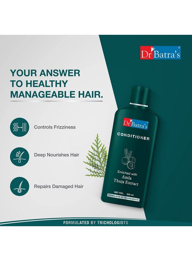 Dr Batra's Dandruff Cleansing Shampoo 500Ml Conditioner 200Ml And Hair Oil 200 Ml Deep Nourishment Healthy Scalp Balanced Ph (Pack Of 3 For Men And Women) - Image 4