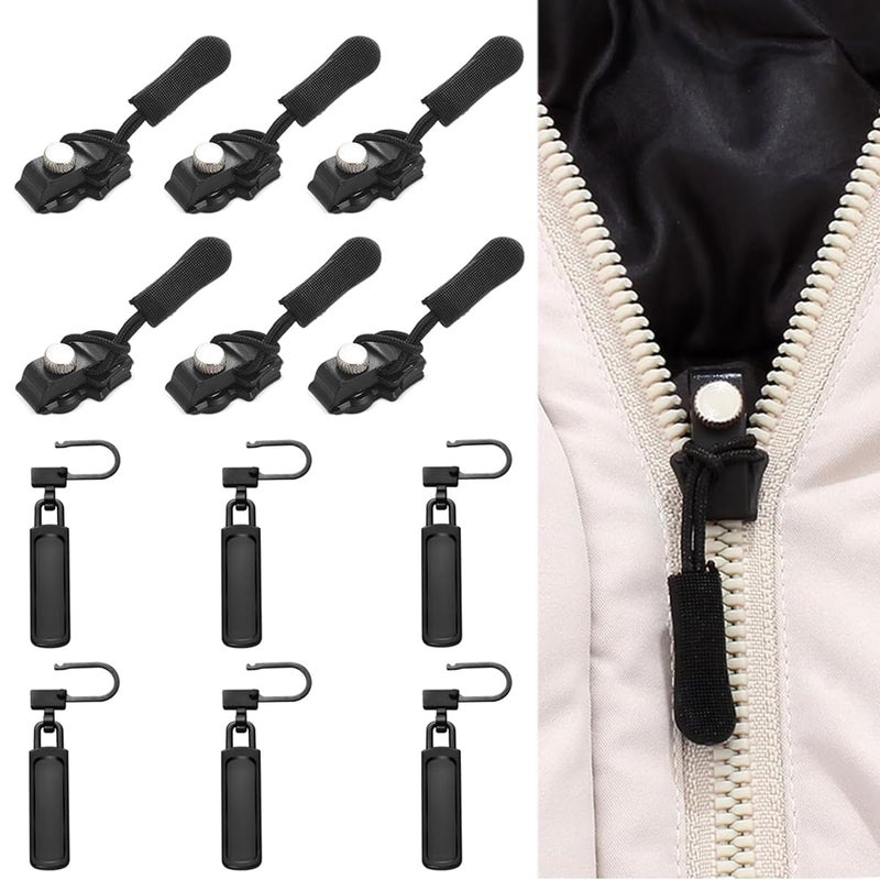 COLBEX Instant Zipper Repair Kit, Universal Zipper Slider Replacement, Adjustable Zipper Fixer Zipper Pull for Luggage Backpack Wallets Suitcases Tents Jackets Skirts Jeans.Universal Screw Fix Removable Zippers for Bags. - Image 1