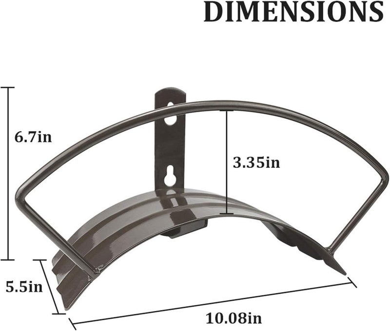 Eastrans Wall Mounted Garden Hose Holder Hold 125ft 3/4" Hose, Durable and Heavy Duty Rust-Free Hose Hanger for Water Hose, Keep Your Backyard Neat and Clean - Image 2