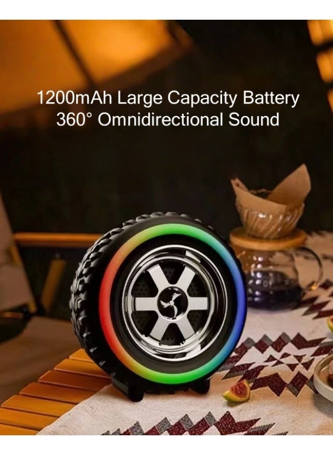 G2389 Colorful Tire RGB Wireless Bluetooth Speaker, Portable Multi-function Speaker - Image 3