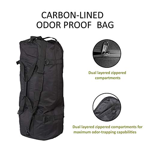 TopoGrow XXXL Extra Large Backpack Odor Smell Proof Duffel Bag with Carbon Lining Water Resistant Luggage Smell Absorbing Bag Odor Absorbent for Hydroponics Use, Travel, Sport Gym - Image 4