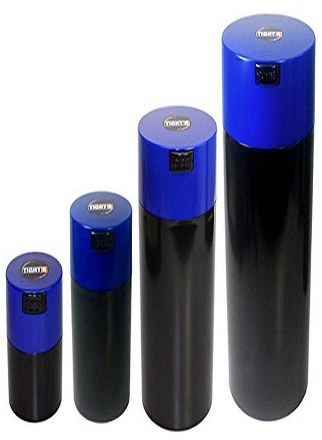 Tightpac America, Inc. Vacuum Sealed airtight containers.29-Liter to 2.35-Liter, Blue/Black, 4 Piece - Image 1