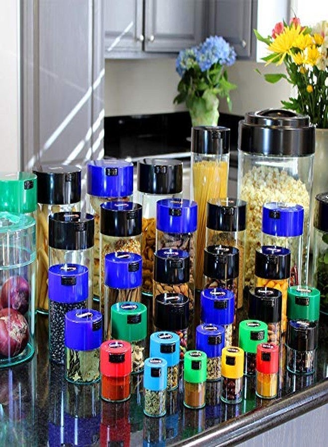 Tightpac America, Inc. Vacuum Sealed airtight containers.29-Liter to 2.35-Liter, Blue/Black, 4 Piece - Image 2