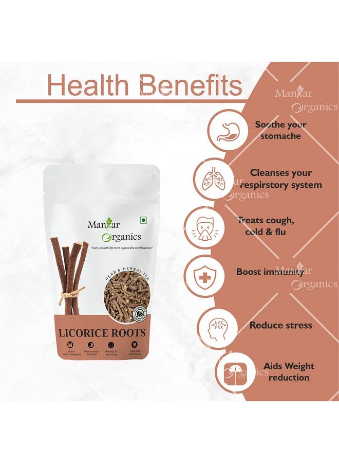 ManHar Organics Licorice (Mulethi) Sticks 1Kg | Jethi Madhu | Yashtimadhu | glycyrrhiza glabra | Atimadhuram/Athimadhura Ayurvedic Herbal Root | Natural Remedy for Cough, Digestion & Immunity - Image 2