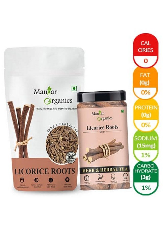 ManHar Organics Licorice (Mulethi) Sticks 1Kg | Jethi Madhu | Yashtimadhu | glycyrrhiza glabra | Atimadhuram/Athimadhura Ayurvedic Herbal Root | Natural Remedy for Cough, Digestion & Immunity - Image 4