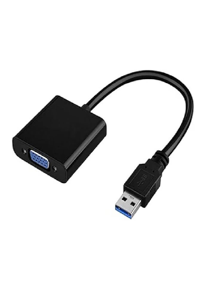 FUJISHKA USB 3.0 to VGA Adapter – Compact Male to Female Converter with CD Driver for High-Resolution Displays, Monitors, Projectors, and TVs – Supports Windows 11/10/8.1/8/7 - Image 4