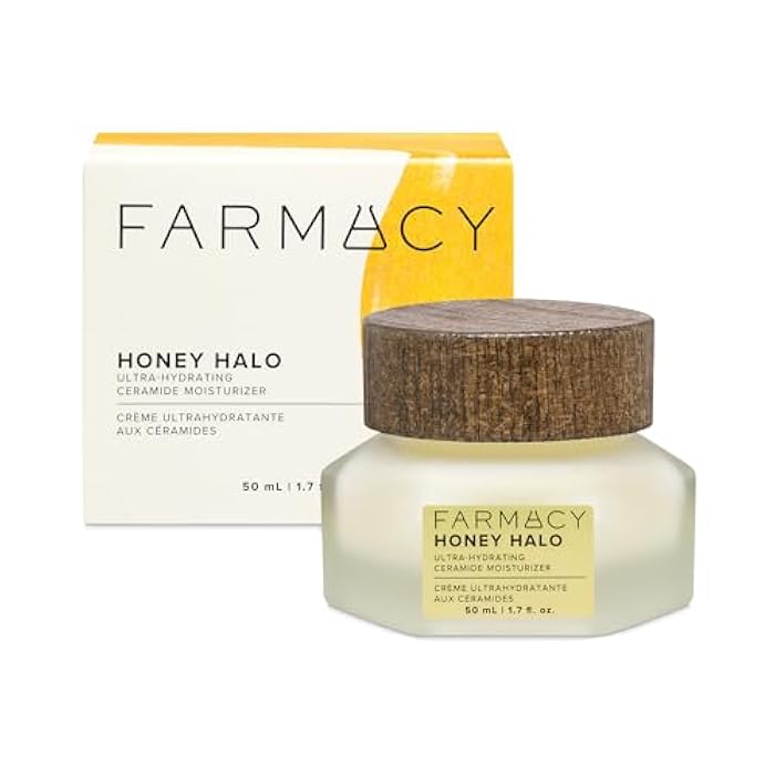 Farmacy Ceramide Face Moisturizer - Honey Halo Hydrating Facial Moisturizer for Dry Skin - Plumps, Soothes + Restores Skin with Potent Ceramides + Buckwheat Honey for a Dewy, Healthy Glow (50ml) - Image 1